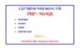 Bài giảng Lập trình web động với PHP/MySQL: Phần 3 - Tống Phước Khải (tổng hợp & biên dịch)